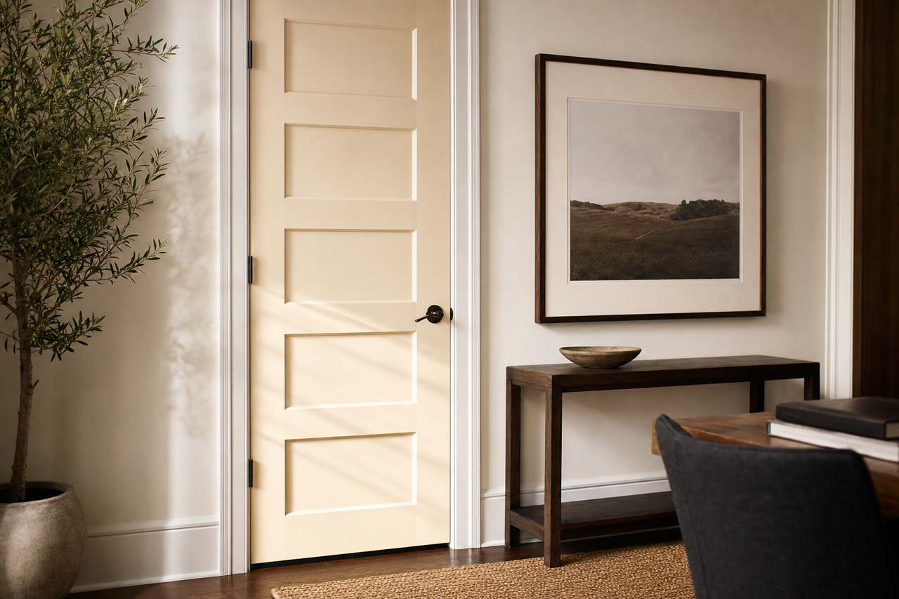 Spring by Benjamin Moore on interior-doors