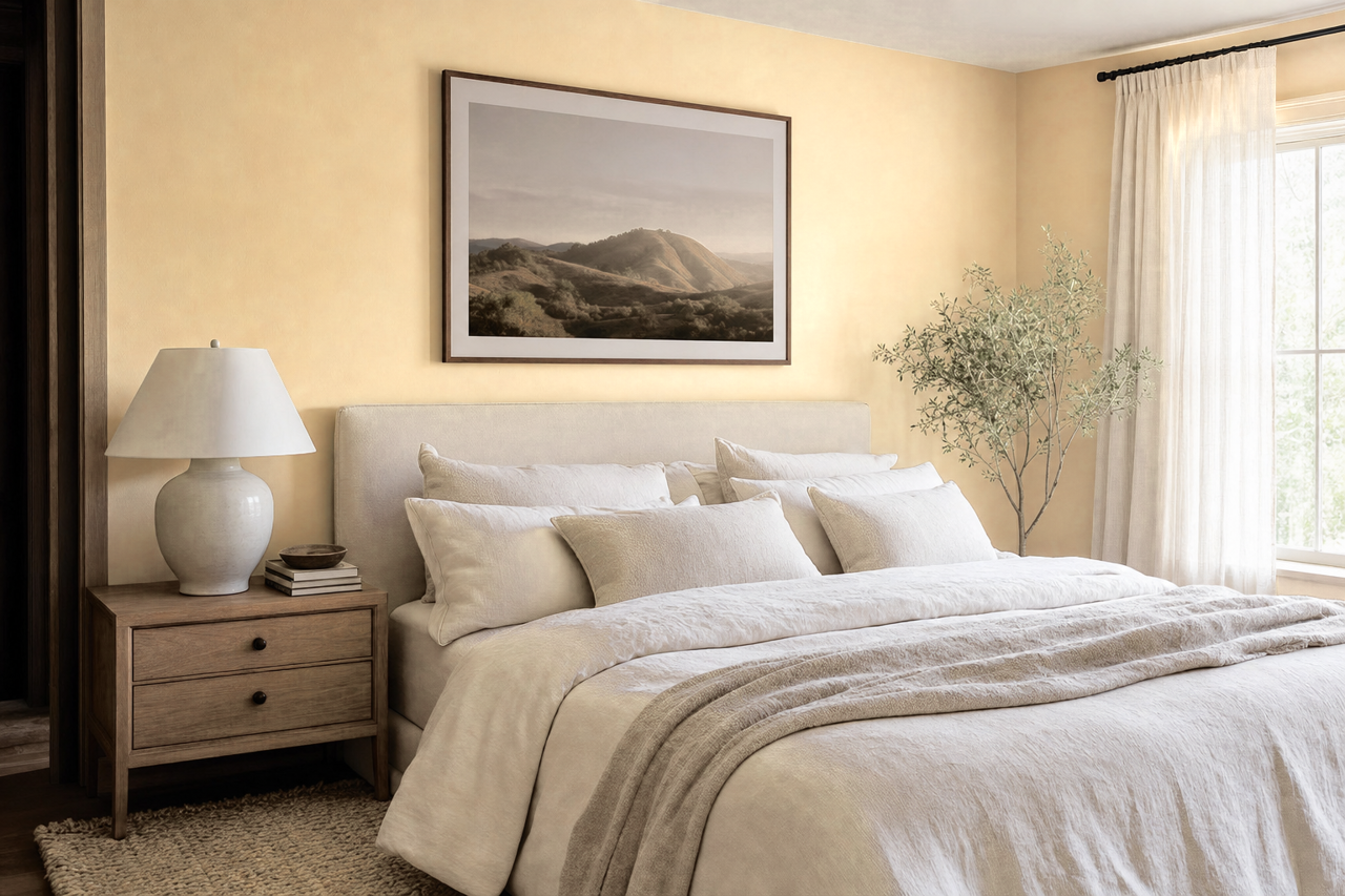 Papaya by Benjamin Moore on interiors