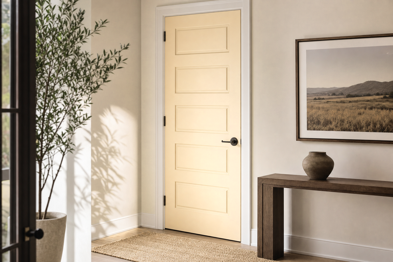 Ocean Beach by Benjamin Moore on interior-doors