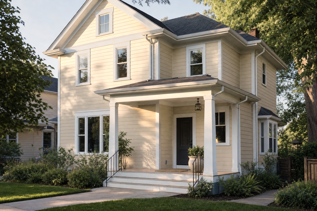 Antique Parchment by Benjamin Moore on exterior