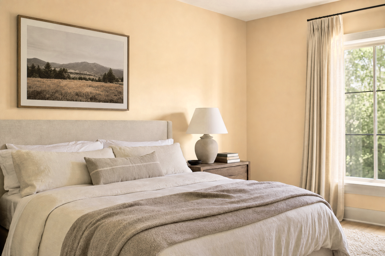 Antique Parchment by Benjamin Moore on interiors