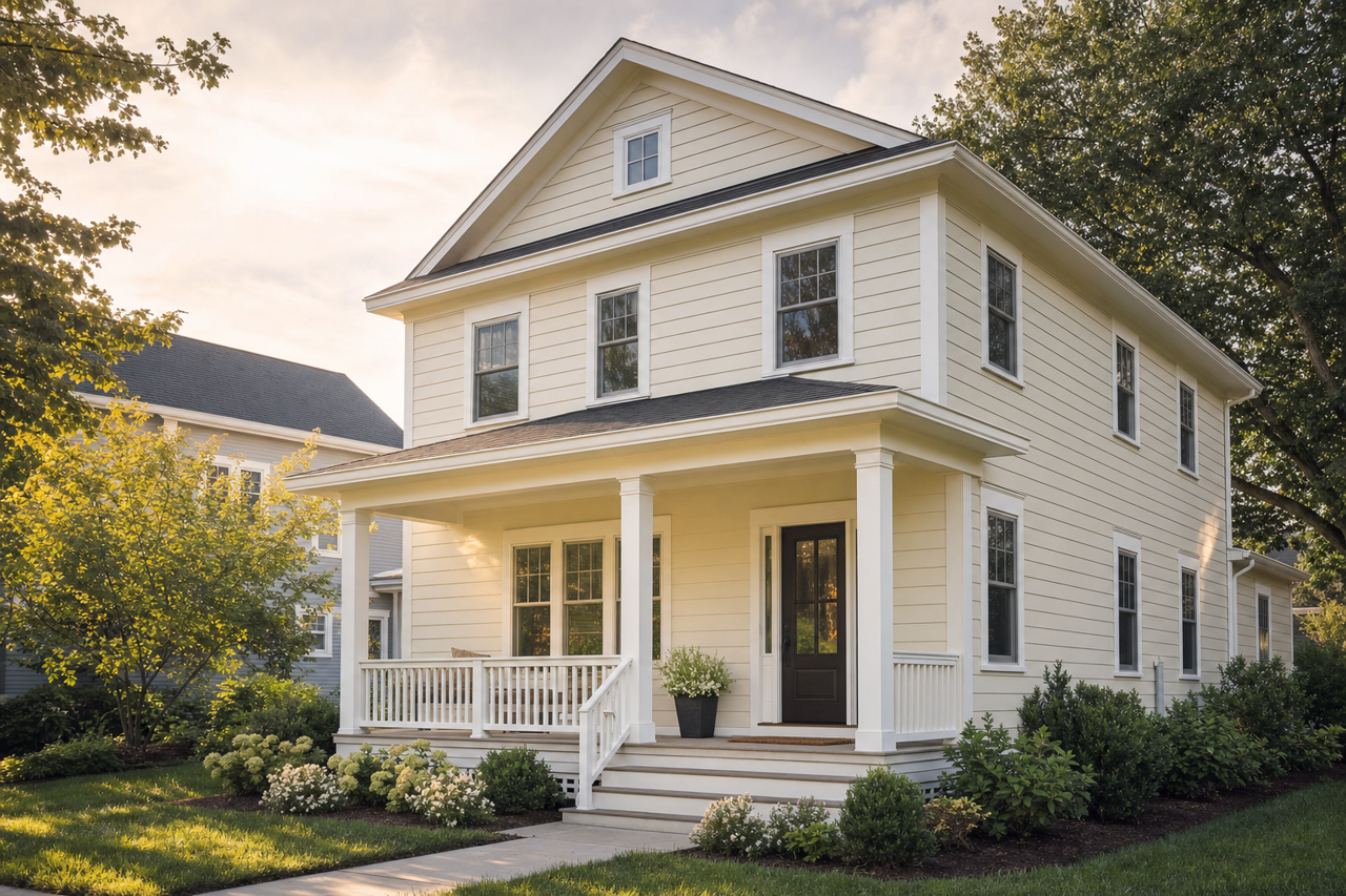 Dove by Benjamin Moore on exterior