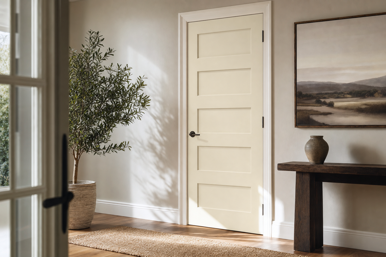 Dove by Benjamin Moore on interior-doors