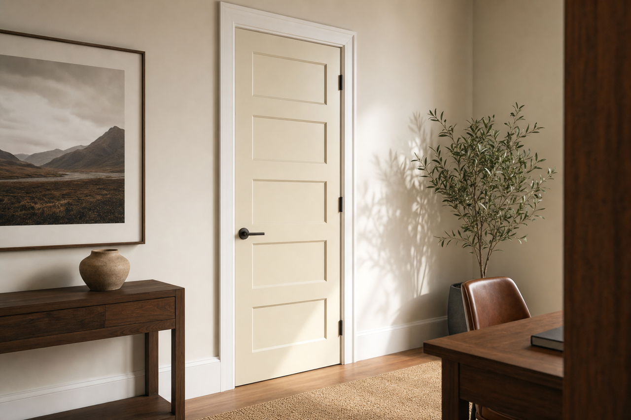 Gray by Benjamin Moore on interior-doors
