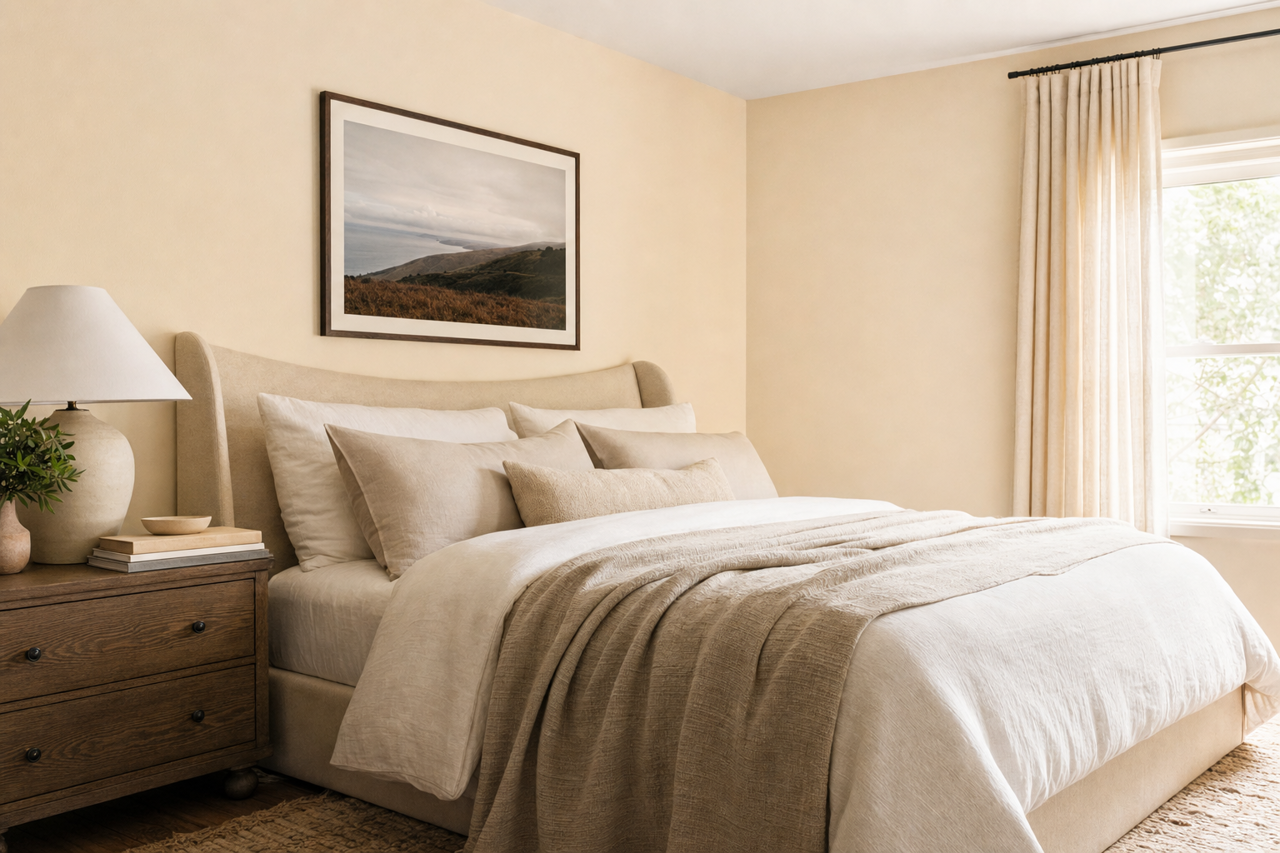 Maritime White by Benjamin Moore on interiors
