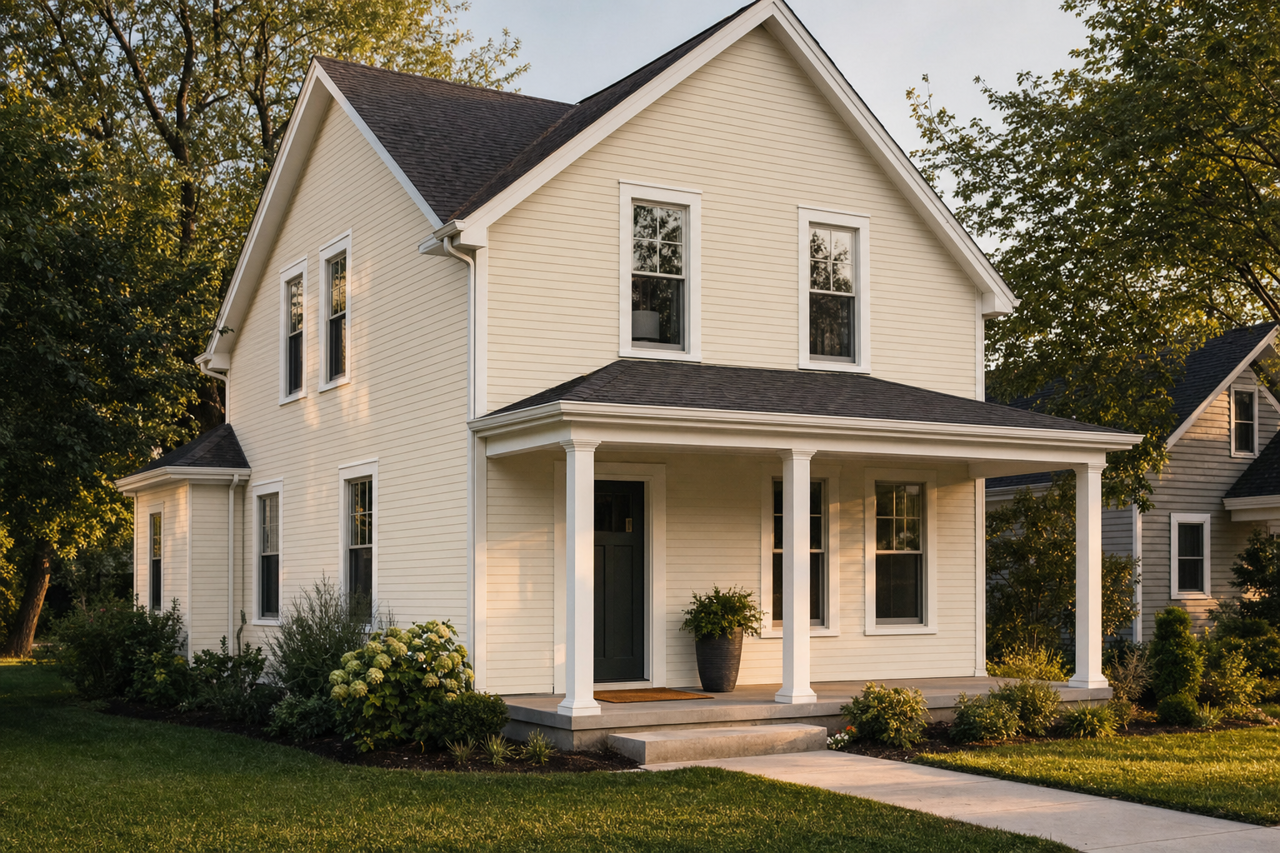 White Sand by Benjamin Moore on exterior