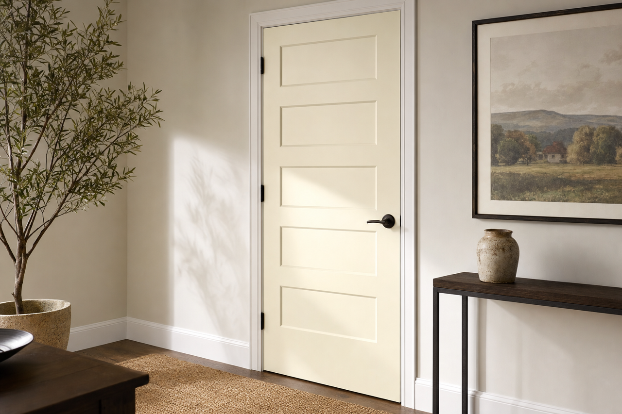 Cloud by Benjamin Moore on interior-doors