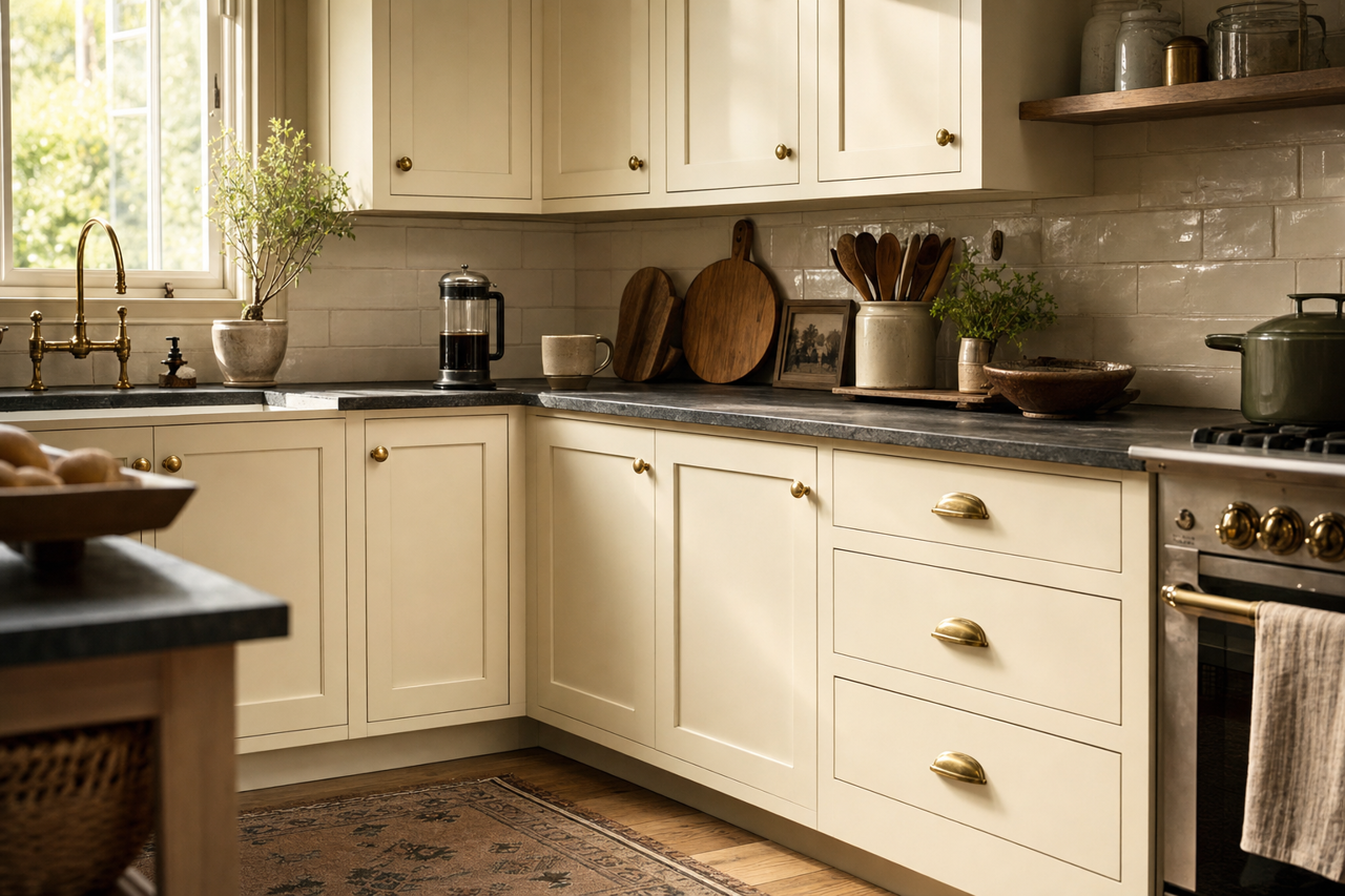 Dune by Benjamin Moore on cabinets