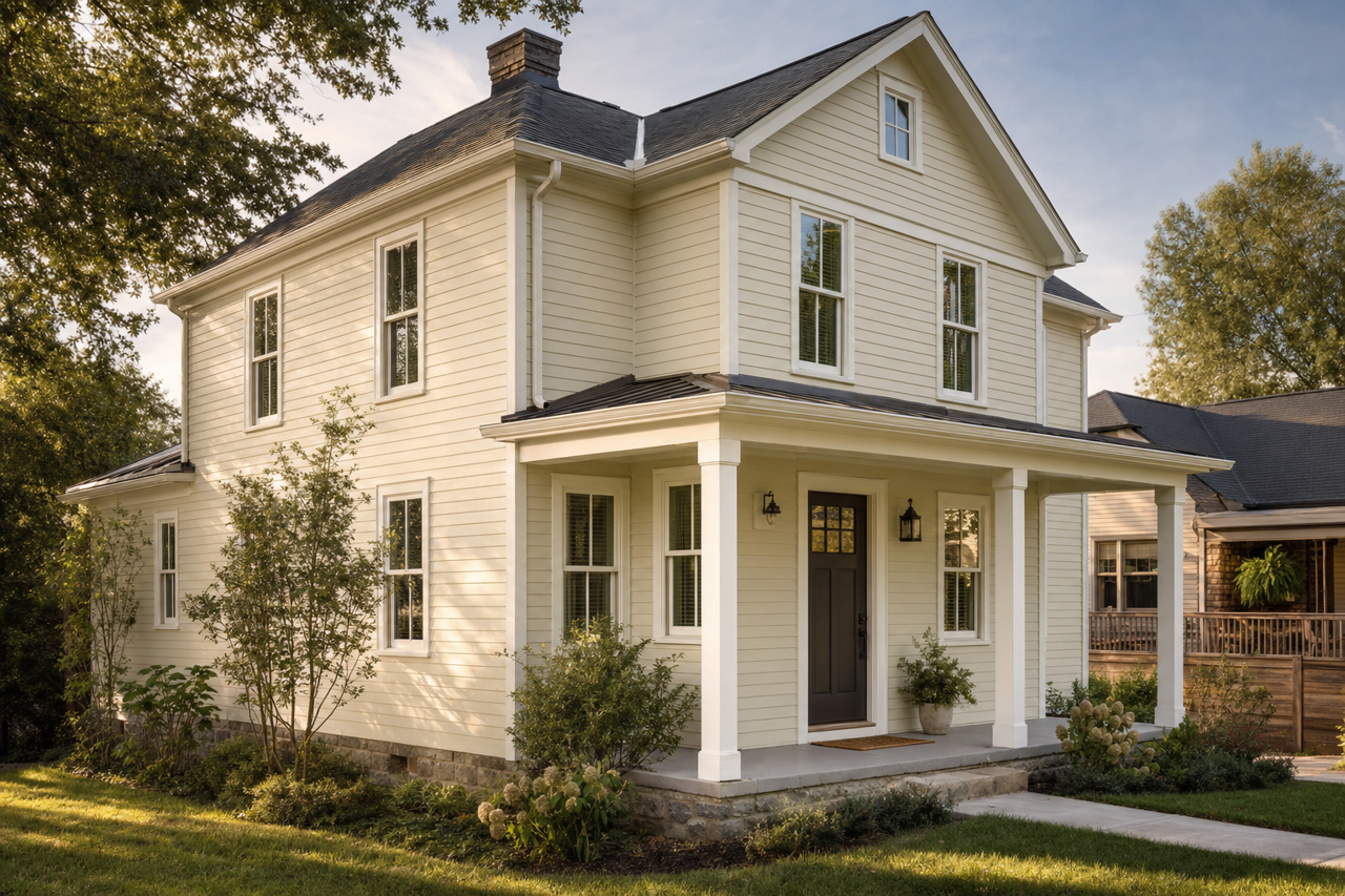 Tapestry Beige by Benjamin Moore on exterior