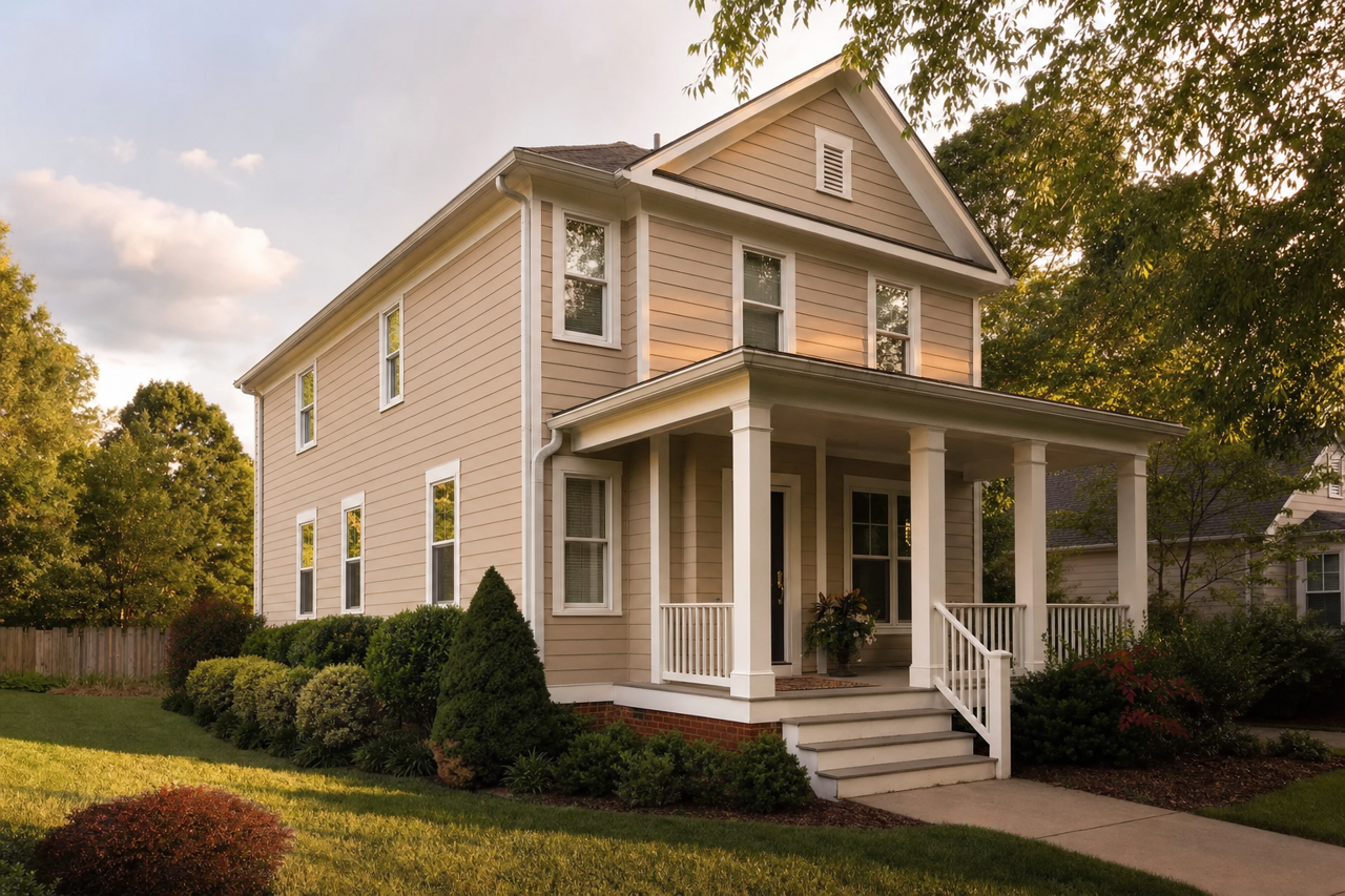 Brandon Beige by Benjamin Moore on exterior