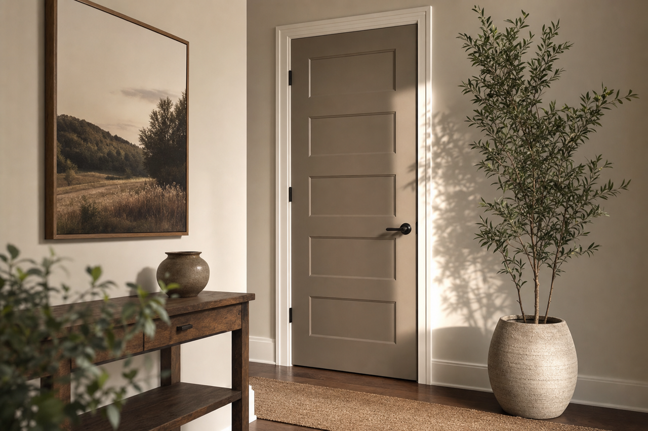 Woodcliff by Benjamin Moore on interior-doors