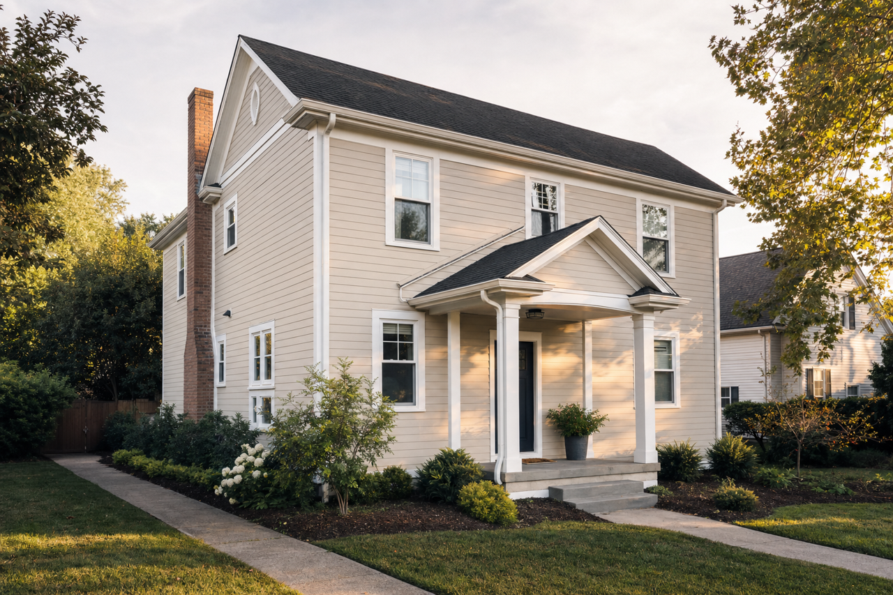 Smokey by Benjamin Moore on exterior