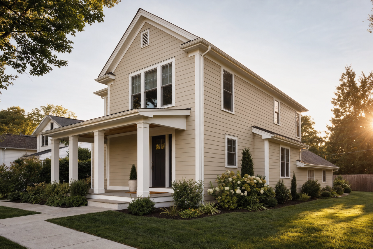 Stone Hearth by Benjamin Moore on exterior