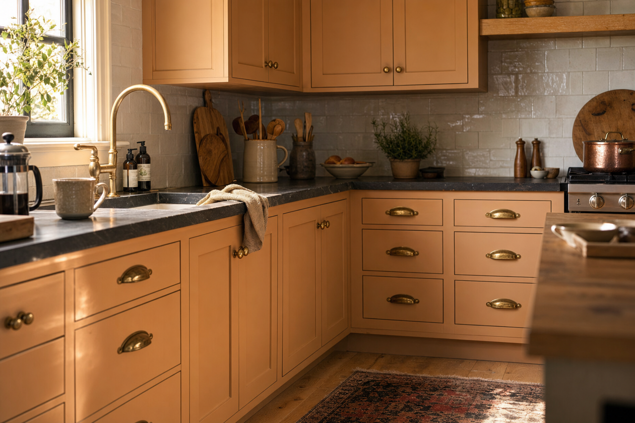 Indian River by Benjamin Moore on cabinets