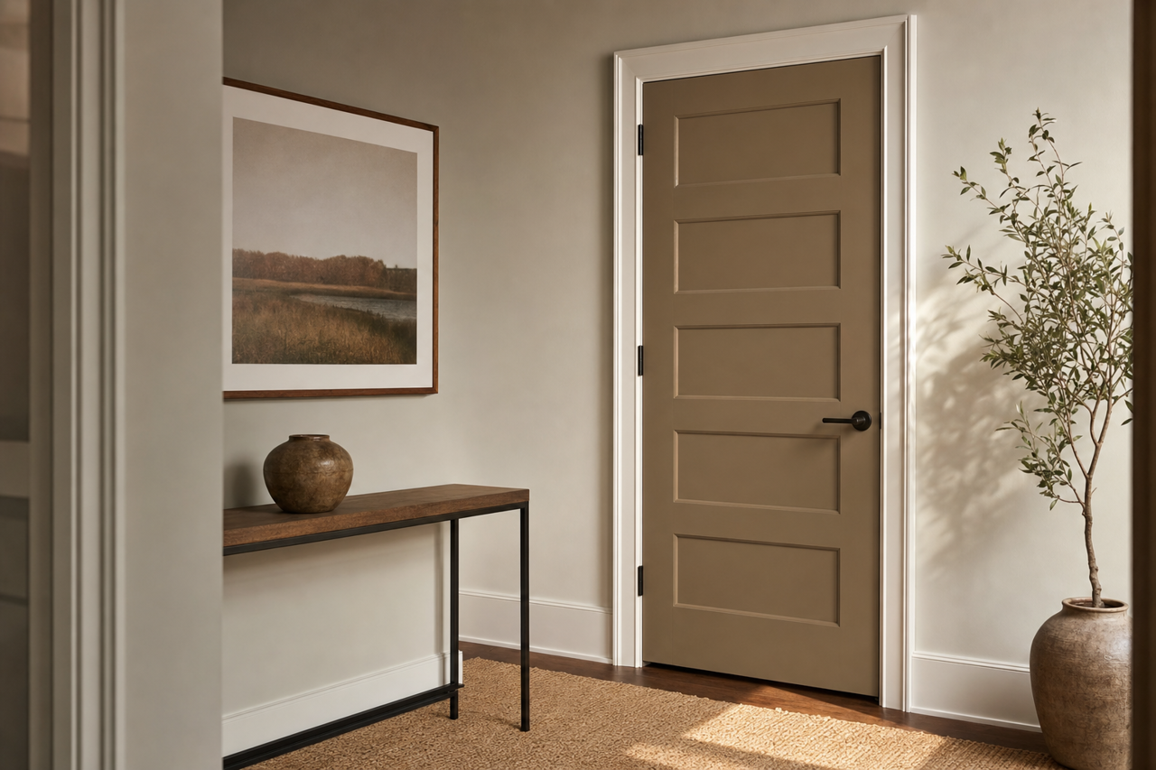 Buckhorn by Benjamin Moore on interior-doors