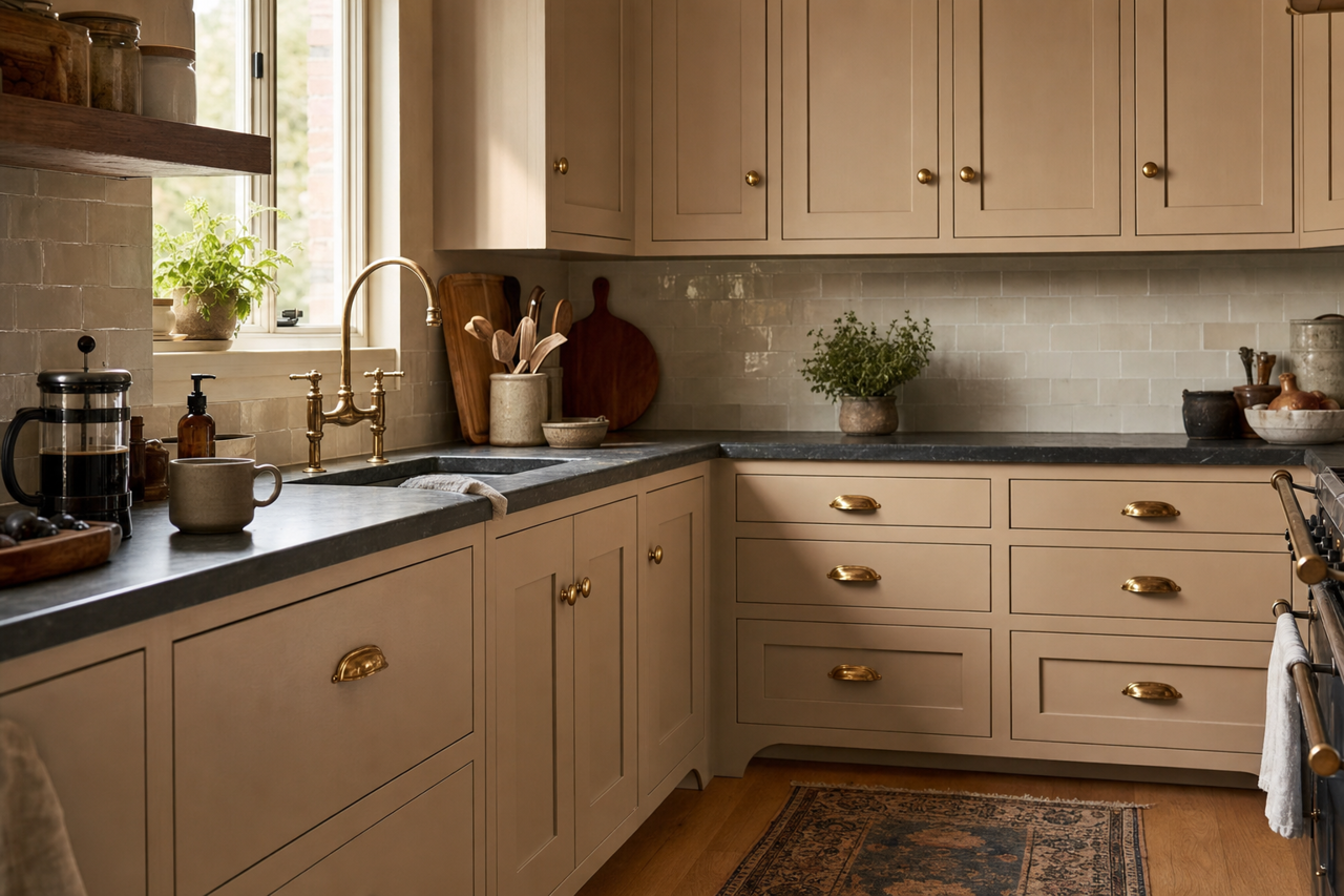 Grége by Benjamin Moore on cabinets
