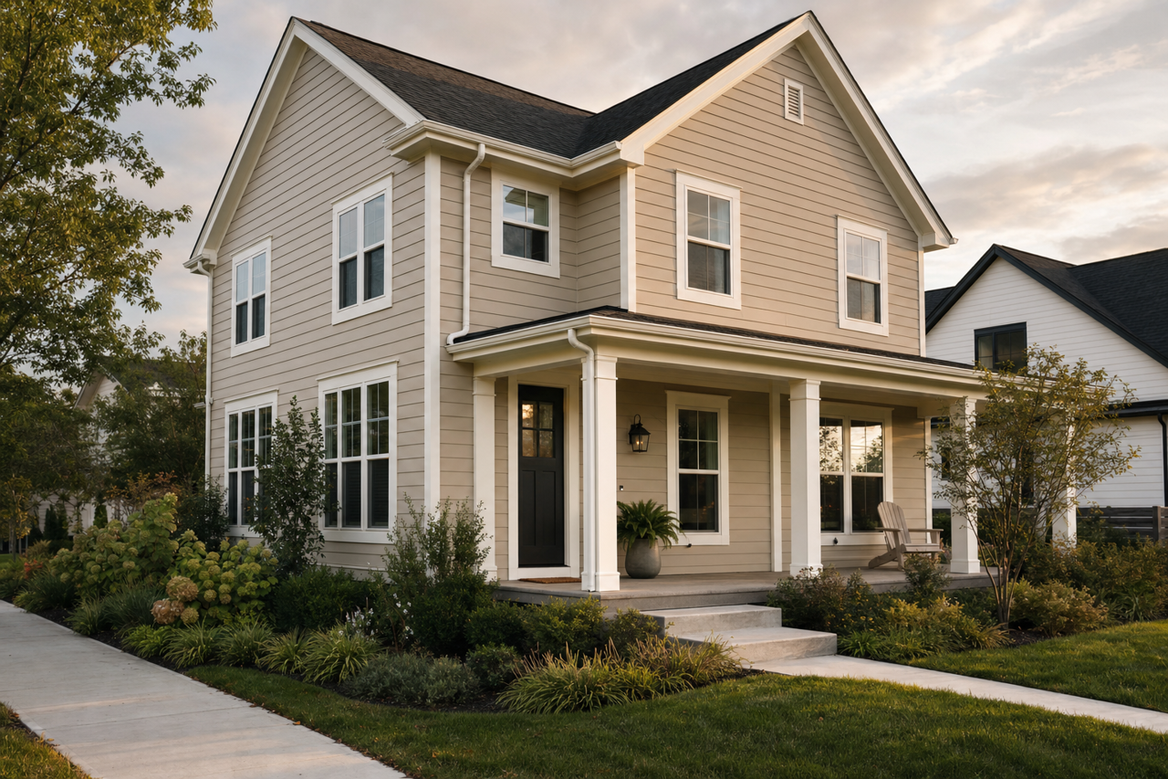 Grége by Benjamin Moore on exterior