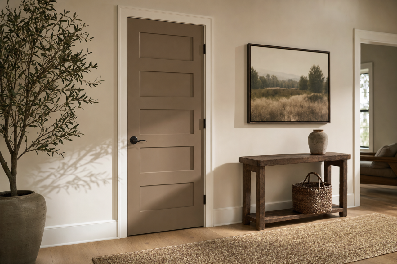 Fallen Timber by Benjamin Moore on interior-doors