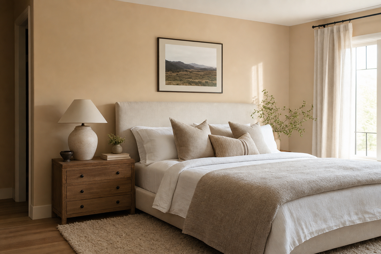 Mocha by Benjamin Moore on interiors