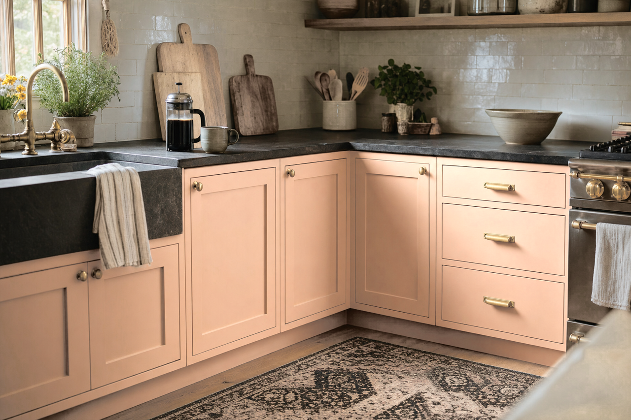 San by Benjamin Moore on cabinets