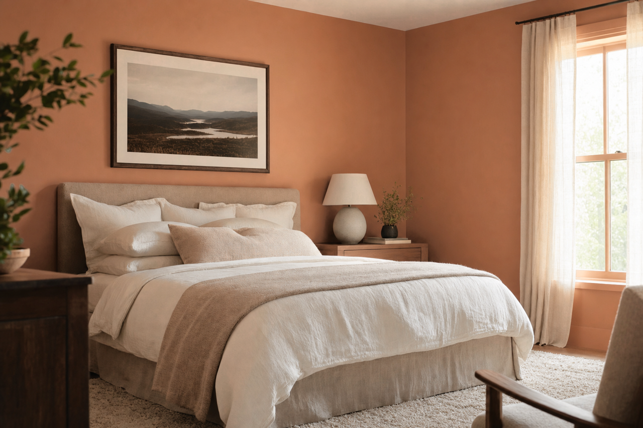 Copper by Benjamin Moore on interiors