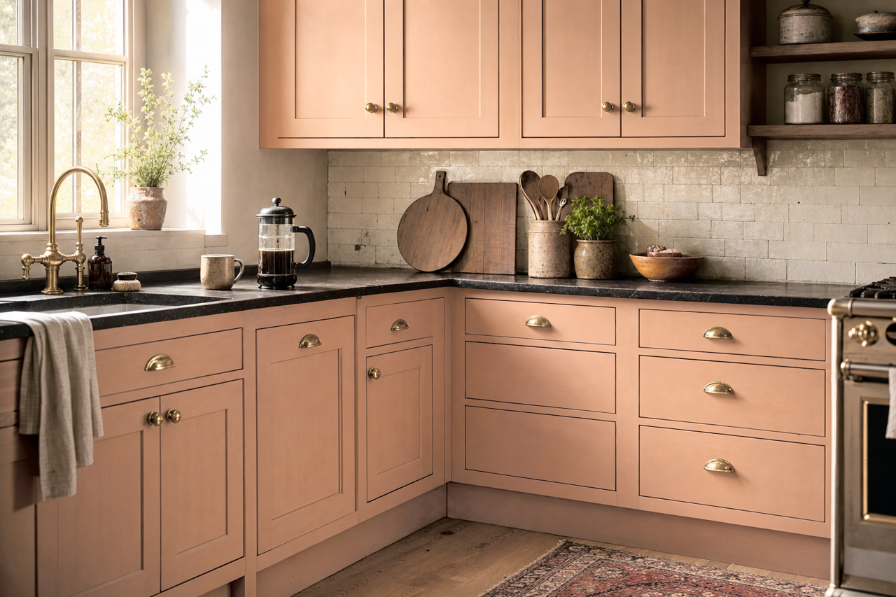 Pecos by Benjamin Moore on cabinets