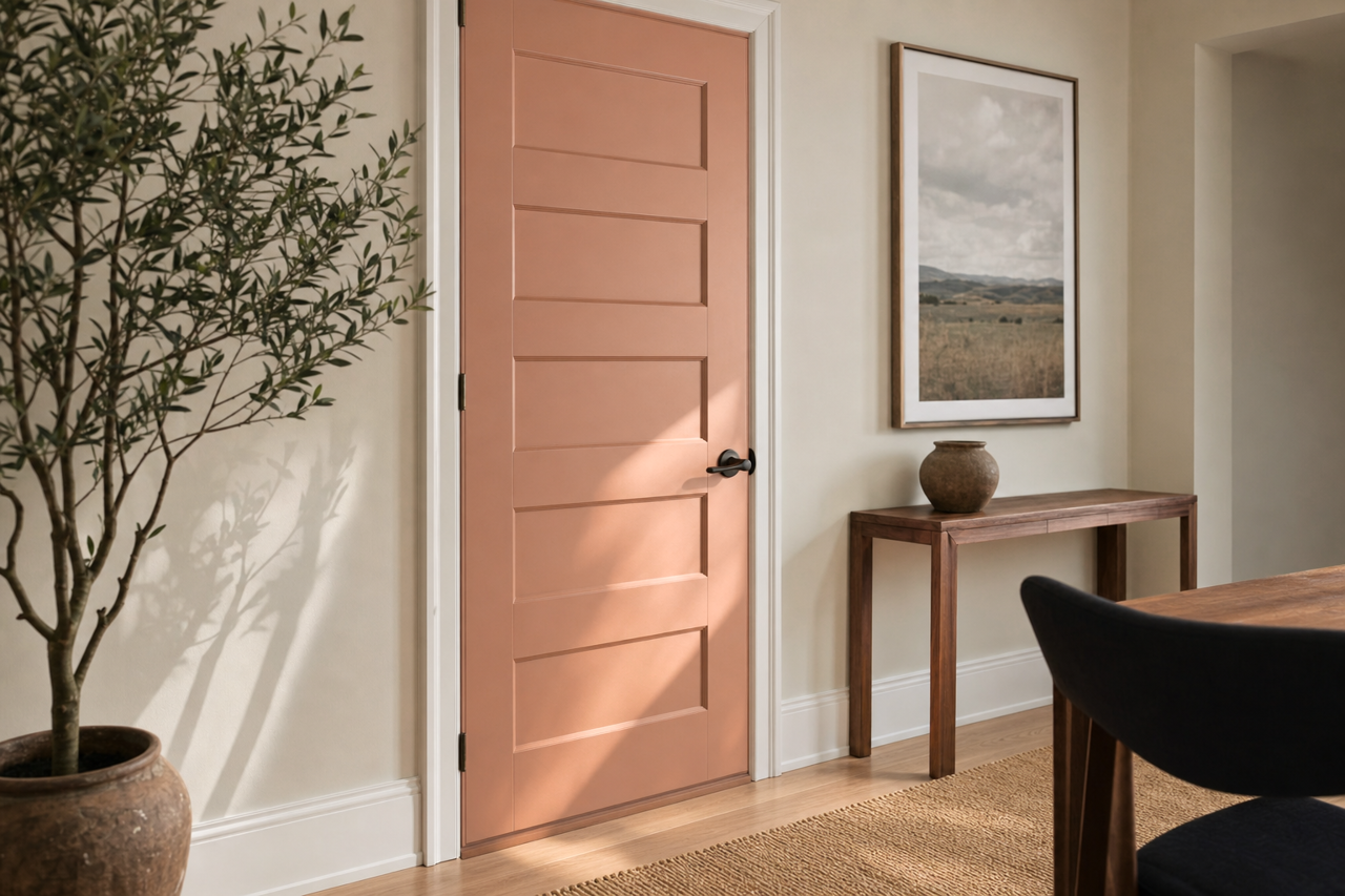 Colorado Clay by Benjamin Moore on interior-doors