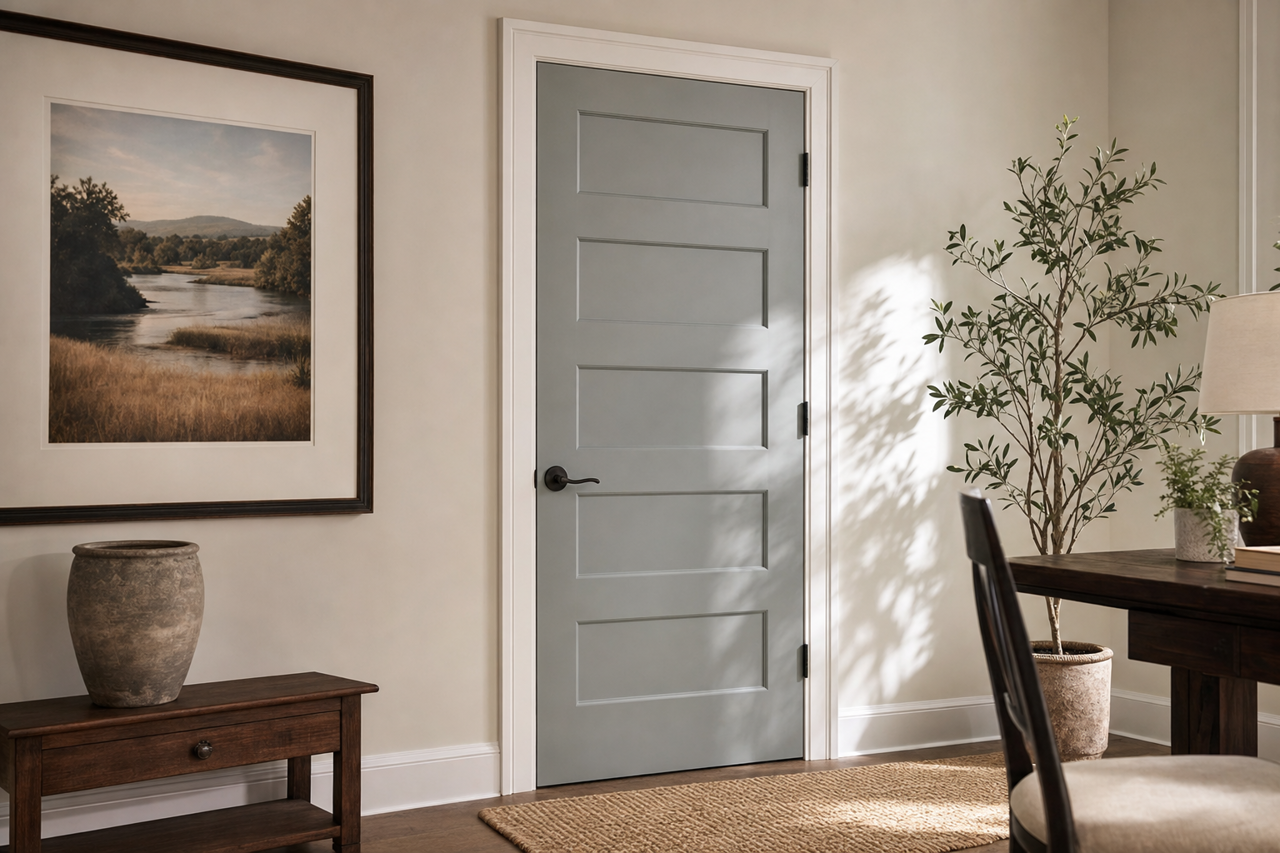 Sea by Benjamin Moore on interior-doors