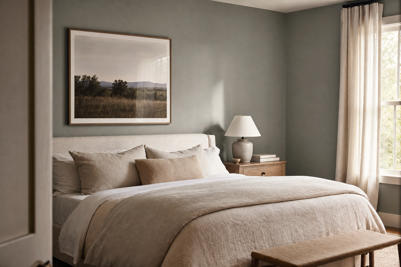 Smoky Mountain by Benjamin Moore on interiors