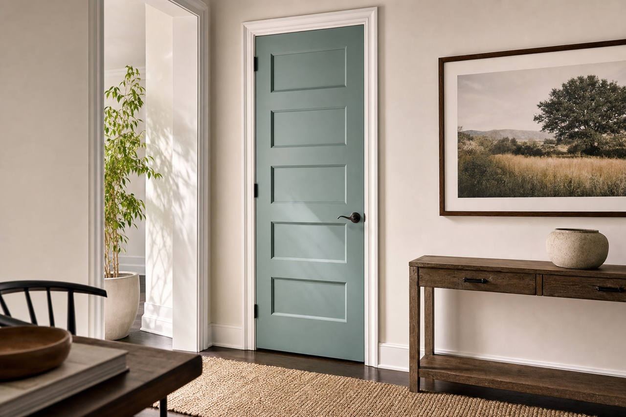 Mountain Laurel by Benjamin Moore on interior-doors