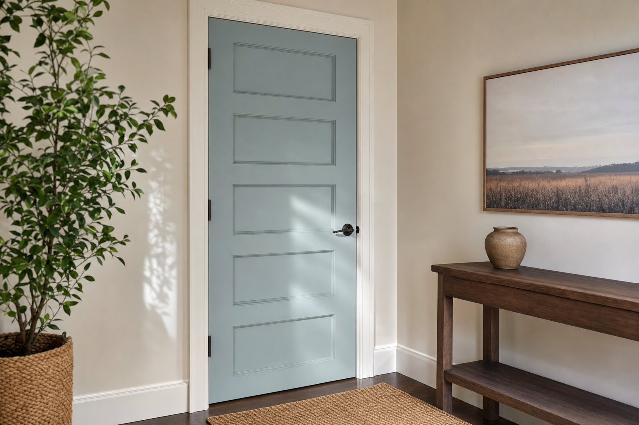 Nantucket by Benjamin Moore on interior-doors