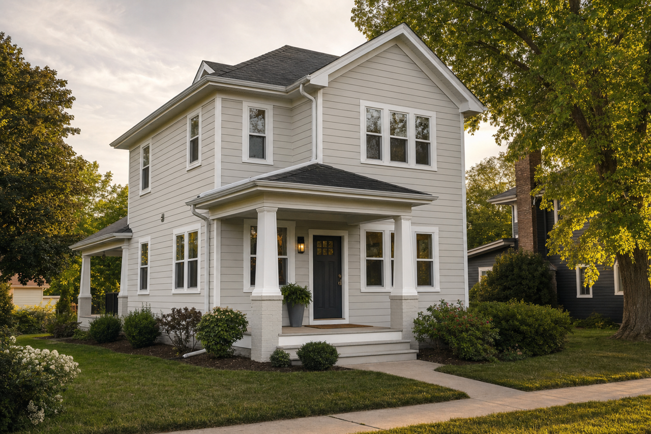 Harbor Gray by Benjamin Moore on exterior