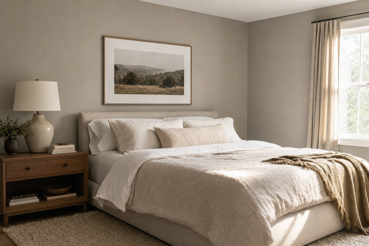 Galveston Gray by Benjamin Moore on interiors