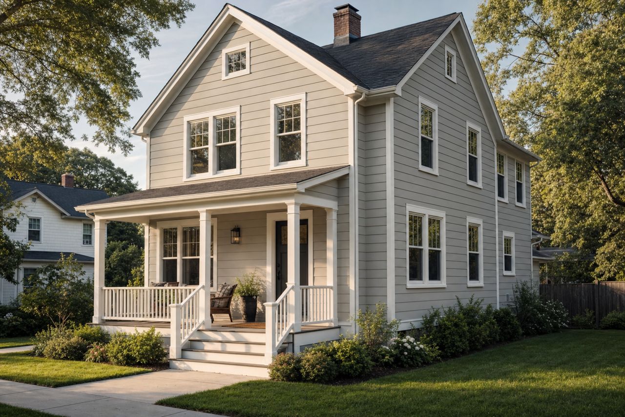 Smoke by Benjamin Moore on exterior