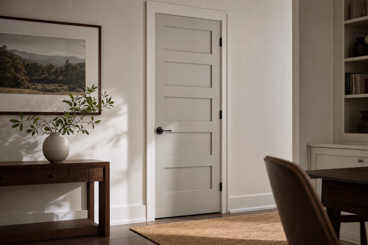 Smoke by Benjamin Moore on interior-doors