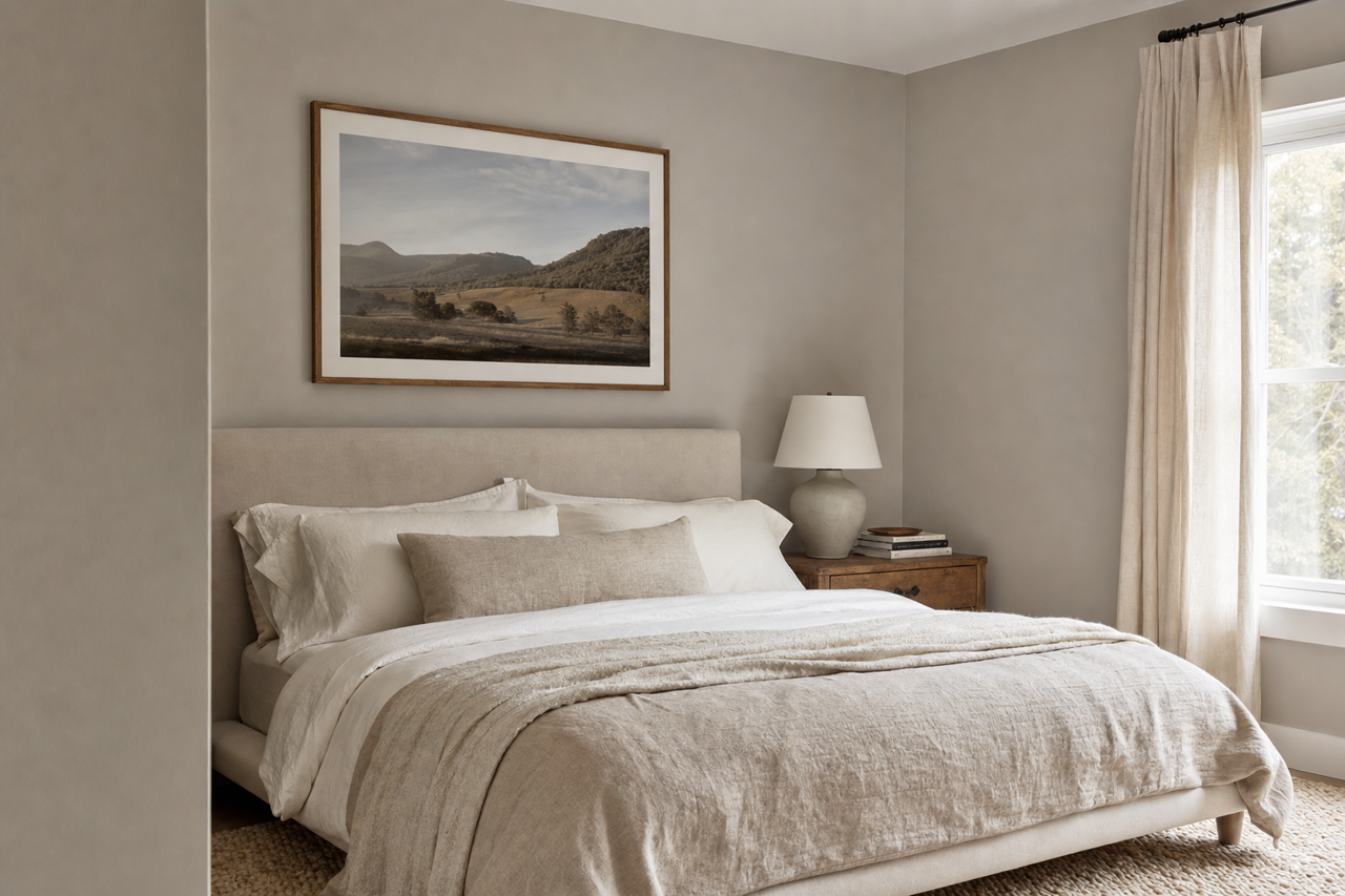 San by Benjamin Moore on interiors