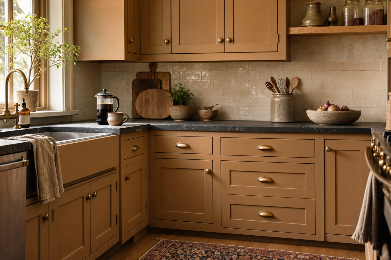 Texas by Benjamin Moore on cabinets