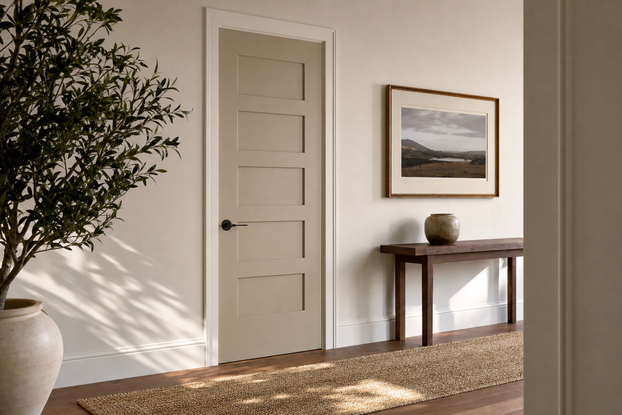 Valley by Benjamin Moore on interior-doors