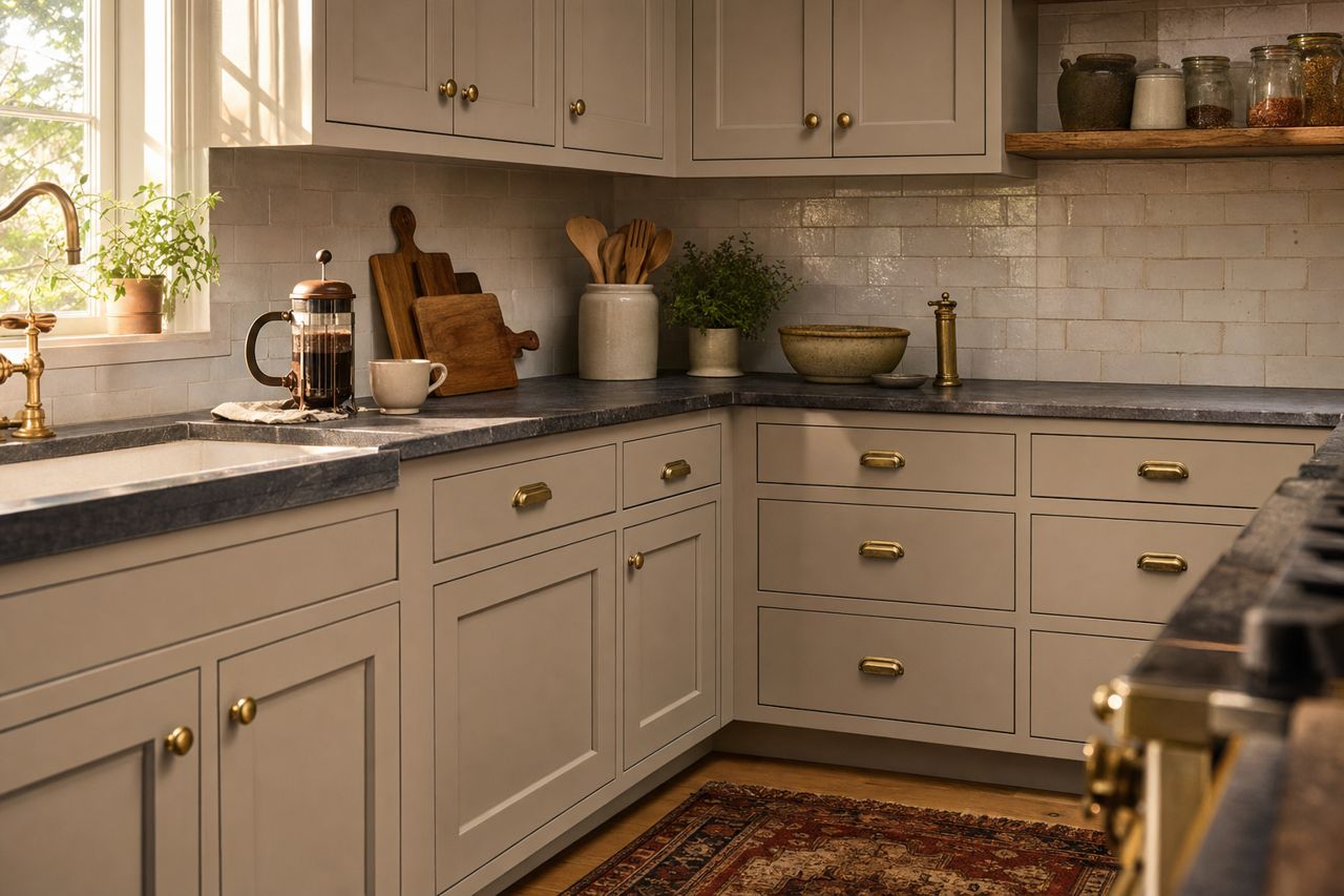 Shenandoah by Benjamin Moore on cabinets