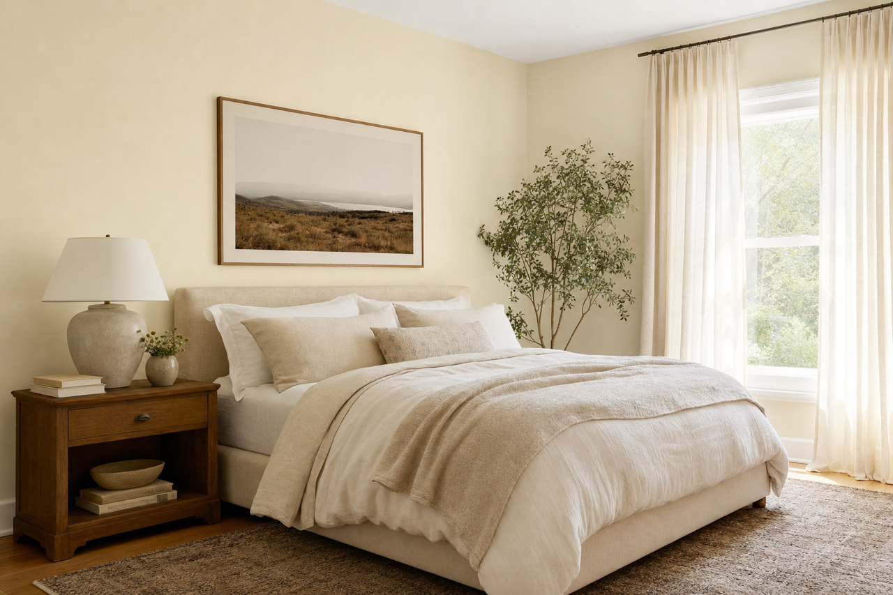 Glacier White by Benjamin Moore on interiors