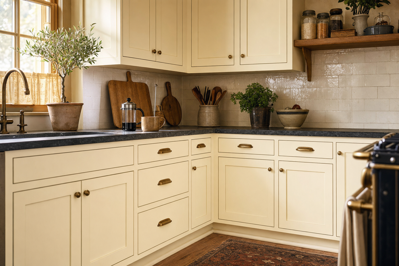 AC-adia by Benjamin Moore on cabinets