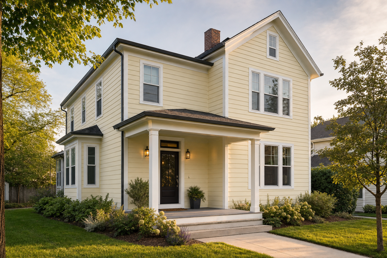 Grand Teton White by Benjamin Moore on exterior