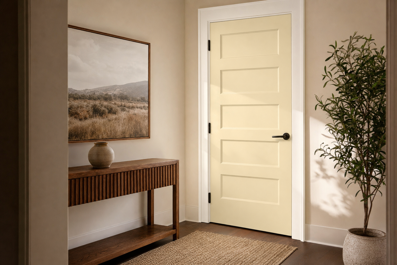 Grand Teton White by Benjamin Moore on interior-doors