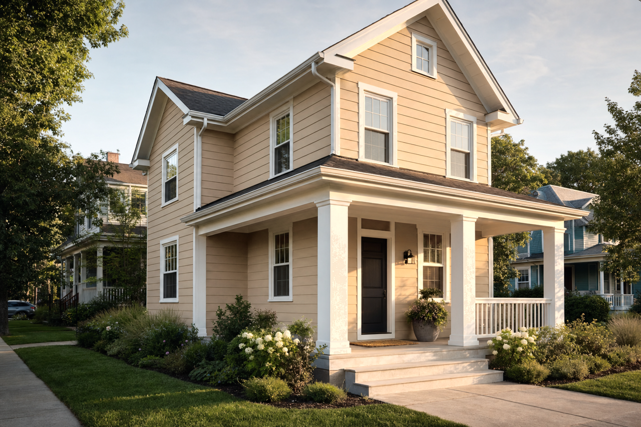 Springfield Tan by Benjamin Moore on exterior