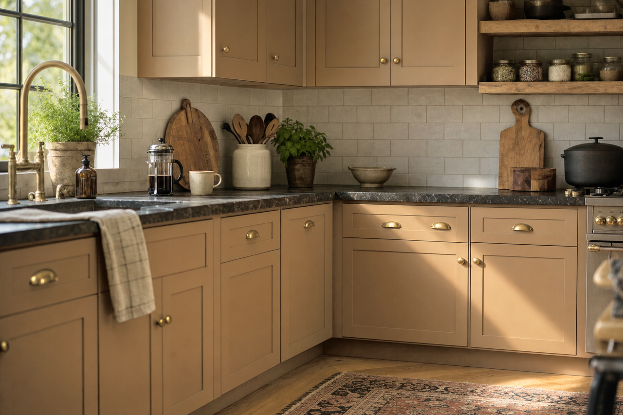 New Chestnut by Benjamin Moore on cabinets