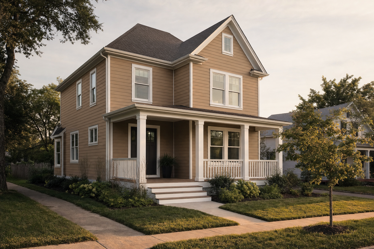 New Chestnut by Benjamin Moore on exterior