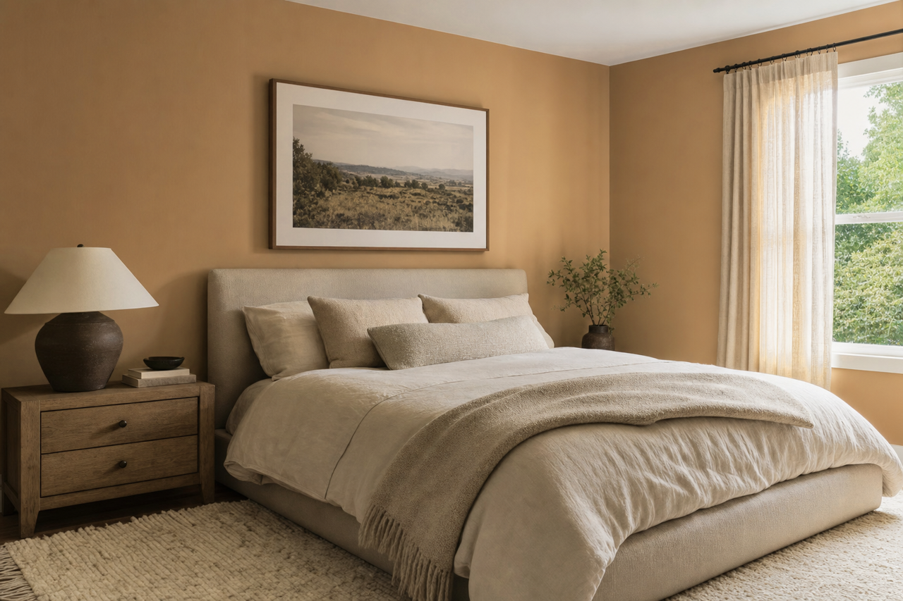 New Chestnut by Benjamin Moore on interiors