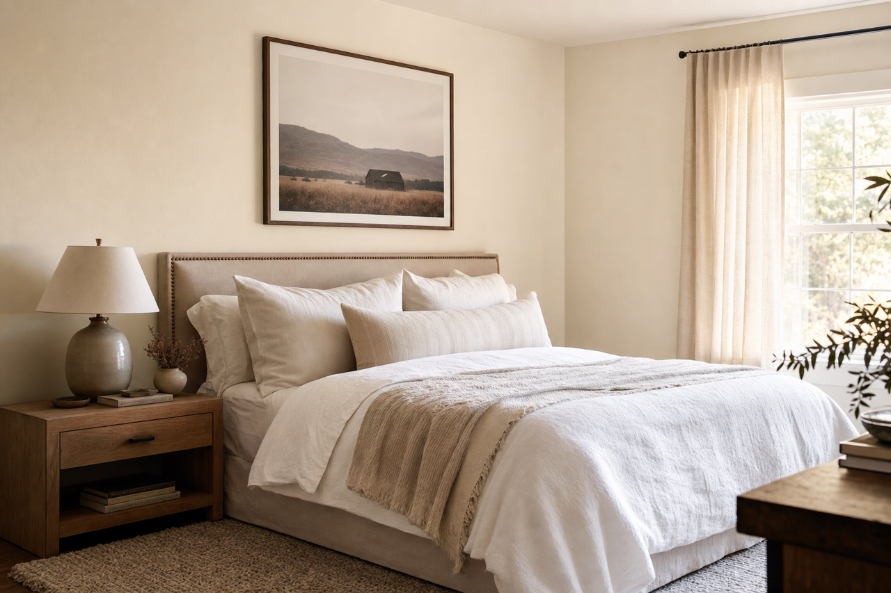 Gardenia by Benjamin Moore on interiors
