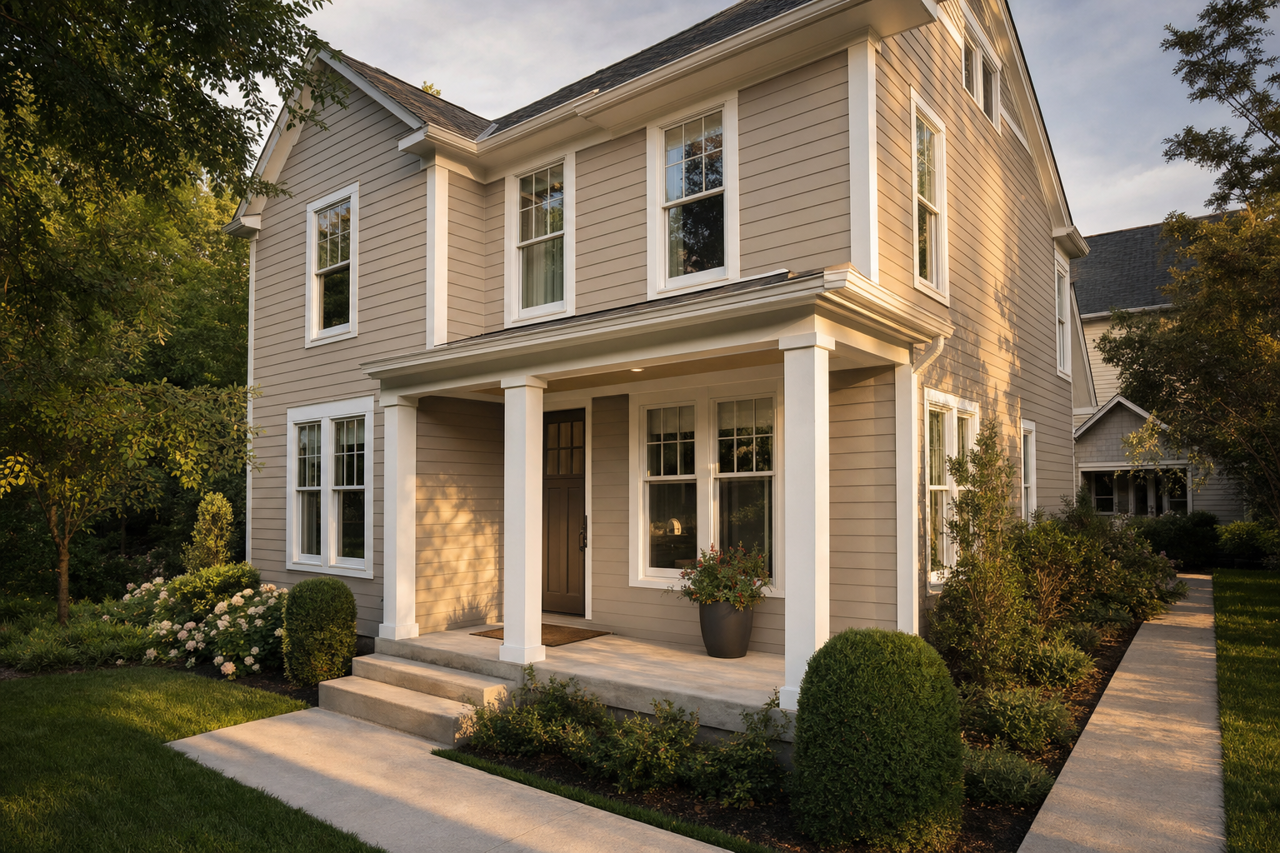 Pashmina by Benjamin Moore on exterior
