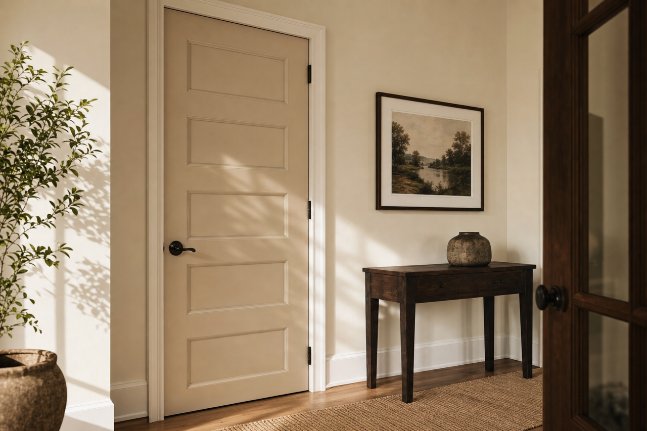 Pashmina by Benjamin Moore on interior-doors